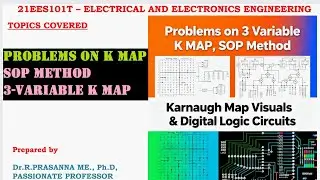 Problems on K-Map - 3 Variable K-Map for Sum Of Product (SOP) Method