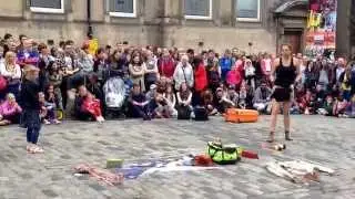 Canadian street performer. Funny! Edinburgh Fringe festival 2015