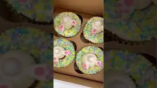 Easy Easter Cupcake Decor🥕#easter #bunny #pascua #cupcakes