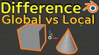 Difference Global vs Local (blender 3d tutorial)