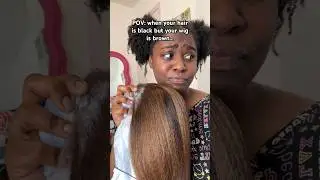 I tried a colored KINKY EDGES WIG&hellip;BALAYAGE CHOCOLATE SENSATIONNEL #sensationnel wig, #wigtypes