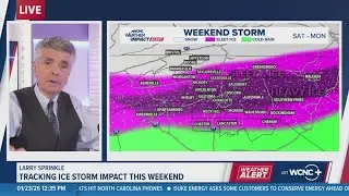 Larry Sprinkle tracks the ice storm impact this weekend