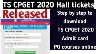 TS CPGET 2020 hall tickets released|How to download TS CPGET 2020 admit card| Mickey all in one