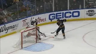 Unlucky bounce off boards gives Okposo easiest goal of the season against Blue Jackets