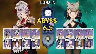C6 Noelle Illuga & C5 Lynette Lunar Driver | Spiral Abyss 6.3 Luna 4 | Genshin Impact 【原神】