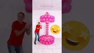 BIRTHDAY DECORATION IDEAS AT HOME 🥳 balloon video 🎈 balloon cartoon #tiktok #cartoon #balloon
