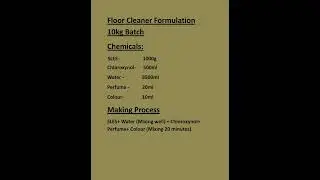 Floor Cleaner Formulation