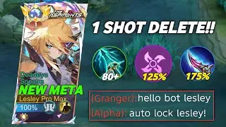 TOP 1 GLOBAL LESLEY CRAZY 1 SHOT BUILD IS HERE!!🔥😱 ( 100% BROKEN!! ) - MUST TRY! - MOBILE LEGENDS