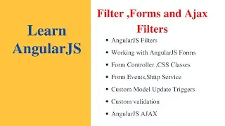 Filter ,Forms and Ajax Filters