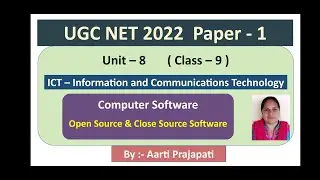 UGC NET // Paper - 1 // Unit -8 // ICT // Class - 9 ( Hindi / English )