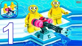 Sea Battle Raft - Gameplay Part 1 Stickman Raft Survival War Army Commander (iOS, Android)