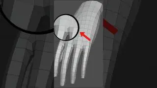 How to make clean hand topology in blender #shorts