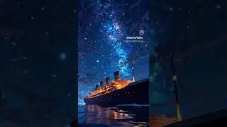 navigating the starlit sea 🌊#ocean #liner #animeart