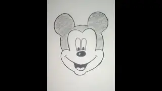Easy MickeyMouse Face/Tutorial/Step by Step drawing 😍