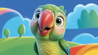Parrot Song for Kids 🦜 | Main Tota Hare Rang Ka | Hindi Nursery Rhymes