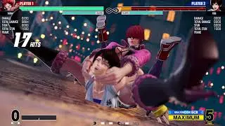 The King of Fighters XV - Shermie 5 bars 884 Damage combo