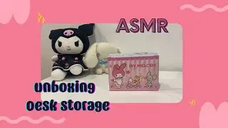 ASMR Unboxing Sanrio Desk Storage No music #asmrunboxing #sanrio