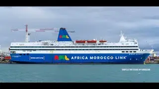 Tugs Pull Out Huge Tanker from Shipyard, Strait of Gibraltar, Spain 07 January 2026