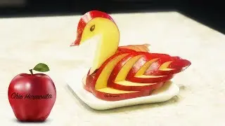 Como hacer un Cisne de Manzana