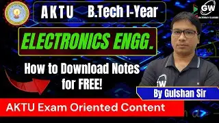 🧾 B.Tech 1st Year AKTU Notes 📘 | Electronics Engineering Notes Download