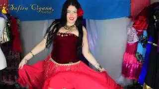 Roupas Ciganas Gypsy clothing la ropa gitana Vestido Vinho Ros&eacute; Veludo e Crepe