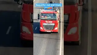 🚛❤️ Stunning Red DAF Truck in the UK &ndash; Power & Style on the Road! 🇬🇧✨ #automobile #uk