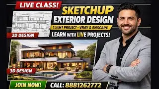 Live Class Students  Detailed Skecthup Exterior Site Design #chatgpt#InteriorDesign#Civil Design