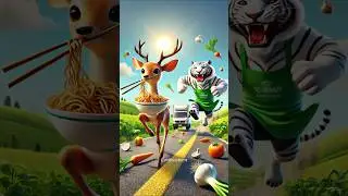 ✨ Evolution of Deer: Deer and tigre race vegetables.✨ #cat    #cute      #love      #shorts