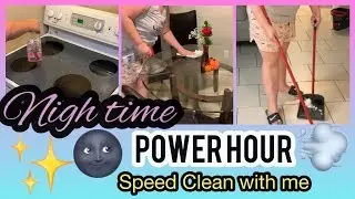 Clean With Me 2019/Power Hour/ Relaxing Night time Speed cleaning