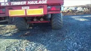 John Deere 8530 In forest timber haulage.wmv