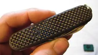 swissbianco carbon fiber swiss army knive scales for 91mm victorinox.