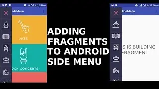 ADDING FRAGMENTS TO ANDROID SIDE MENU