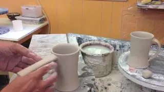 Pulling a Handle on a Pottery Mug