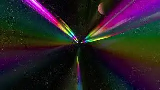Fly thru Space Rainbow Streaks V6  UHD 4K 2160p