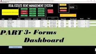 Real Estate Rental Houses Management System using Ms Access and VBA | Part 3 | Forms |  Dashboard