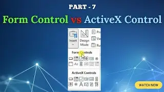 Part 7 - Form Controls vs ActiveX Controls in Excel VBA &ndash; Clear Difference Explained!  Hindi