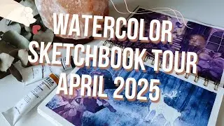 ОБЗОР АКВАРЕЛЬНОГО СКЕТЧБУКА 2025 |SPRING WATERCOLOR SKETCHBOOK TOUR 2025