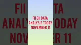 fii dii data analysis today | fii dii buying selling data analysis November 11 fii data #shorts