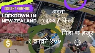HOW TO DO GROCERY SHOPPING IN NEW ZEALAND | COVID 19 LOCKDOWN  | रु ४०० को  १ काक्रो
