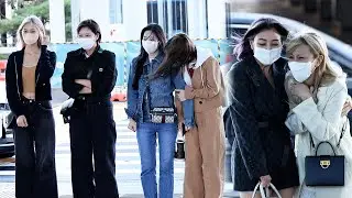 221007 TWICE (트와이스) 출국 “쌀쌀한 아침 바람에 부둥켜안는 트둥이” | 인천공항 • 비몽