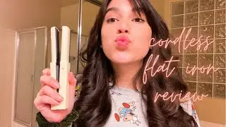 Cordless Flat Iron review - Curling my Hair (Almost a Fail) 🎀💁🏻&zwj;♀️🤪