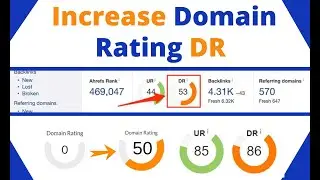 Increase Domain Rating DR - Ahrefs DR - to 50 plus
