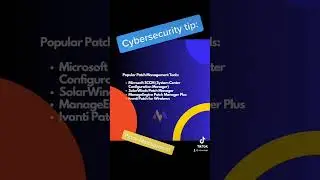 Cybersecurity tip: Patch management #cybersecurity #cyberawareness #informationtechnology