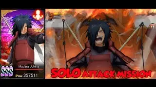 Madara Uchiha Gameplay [ Solo Attack Mission ]