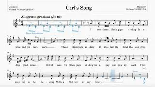 Girl's Song (Howells) | ABRSM Grade 5 & Trinity Grade 4 | List & Group B | 80 bpm | Sing-Along