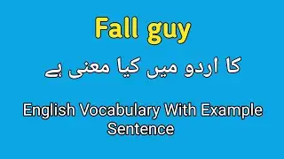 Fall guy meaning in Urdu | words meaning