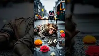 A Monkey Selling Flowers 💔 | Heart Touching Story
