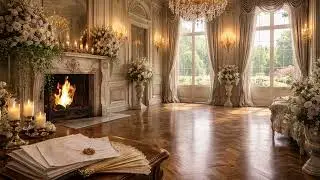 Bridgerton Ballroom Ambience | Fireplace & Candlelight | Warm Regency Ballroom🕯️💐🔥