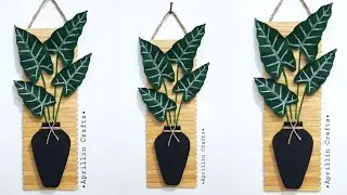 Diy wall decor ideas felt caladium||Diy keladi amazon dari kain flanel||Hiasan dinding stik es krim