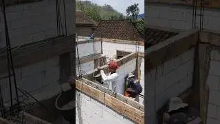 proses Cor RING BALOK DINDING BATA RINGAN HEBEL #shorts #konstruksi #architecture